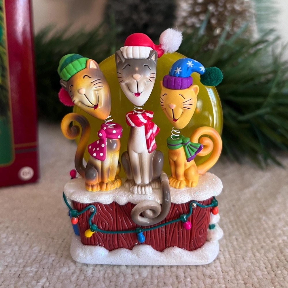 Alley Cat Chorus Carlton Cards Heirloom Bobble Heads Lighted Ornament (4031)